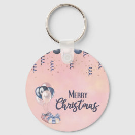 God jul Message Baubles, presenter och bubblor Nyckelring