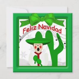 God jul Mexican Caroler Man Hälsning Julkort