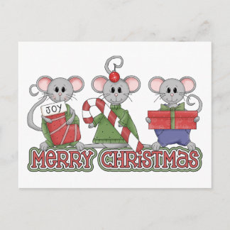 God jul Mice Helg Vykort