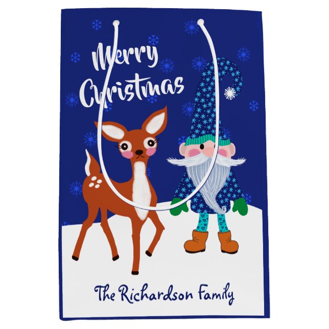 God jul Midnight Blue Gnome Hjort (Framsidan)