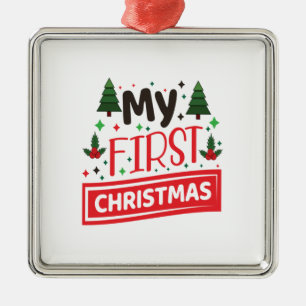 God jul Min första jul Julgransprydnad Metall