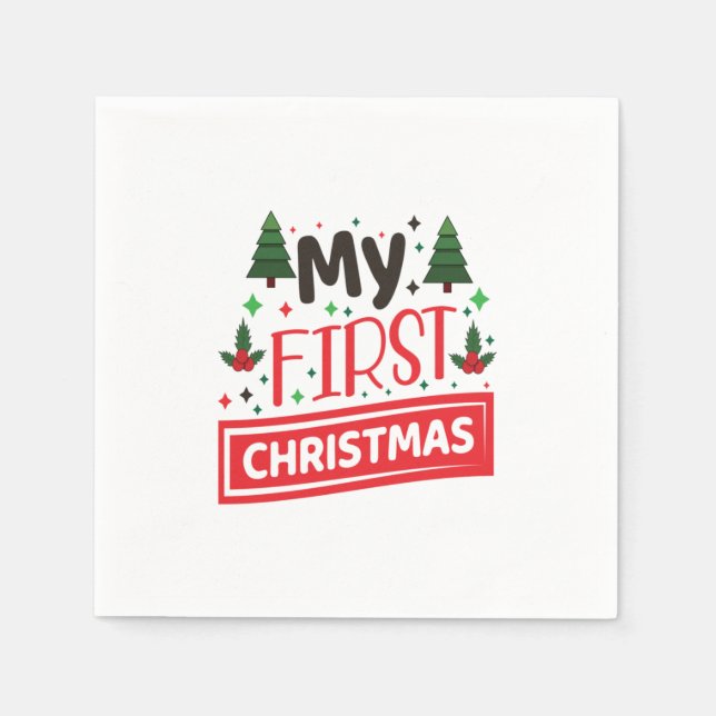God jul Min första jul Pappersservett (Framsidan)