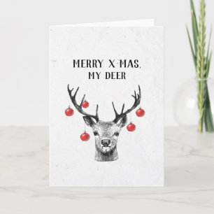 God jul min hjortvitsjul helgkort