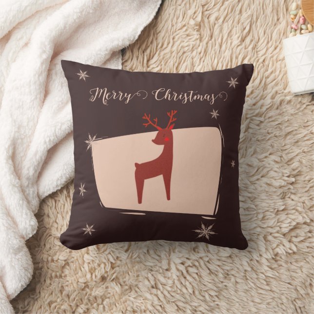 God jul min lilla hjort kudde (Filt)