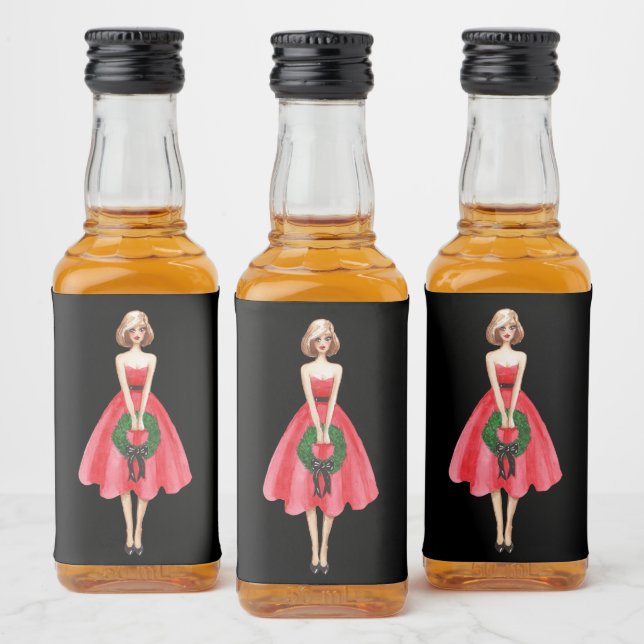 God jul mini Liquor Labels Spritflaskor Etikett (Flaskor)