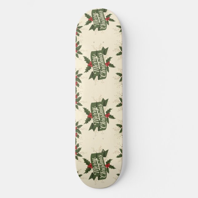 God Jul Mini Skateboard Bräda 18,5 Cm (Framsida)