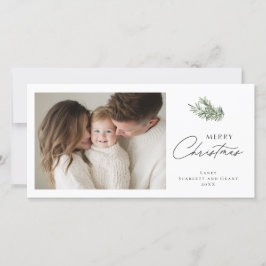 God jul Minimal högtidlig bukett Julkort