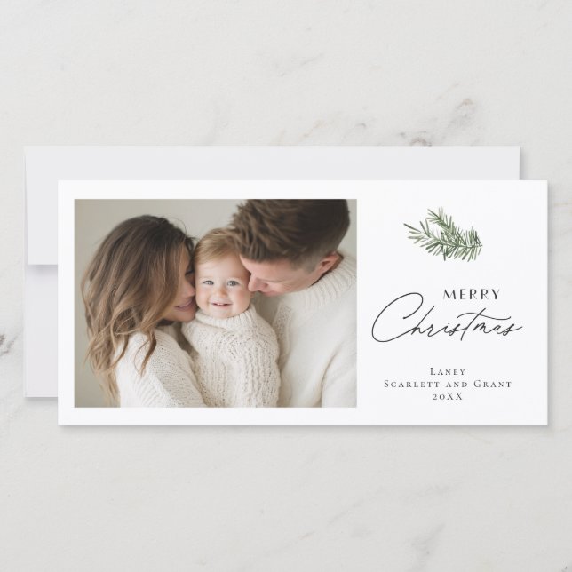 God jul Minimal julbukett Julkort (Framsida)