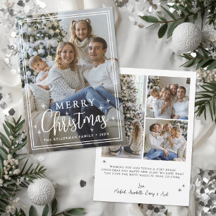 God Jul Minimalistisk Elegant Foto Julkort