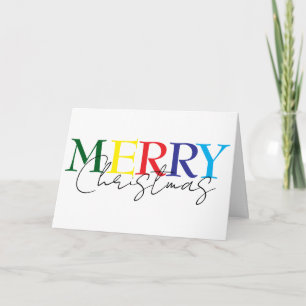 God jul minimalistisk färgfull enkel kort