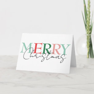 God Jul Minimalistisk Färgrik Enkel Kort