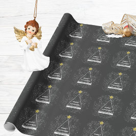 God jul-minimalistisk modern Glitter-stjärna Presentpapper