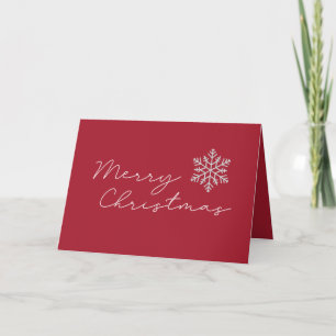 God jul Minimalistisk röd och vit Helgkort