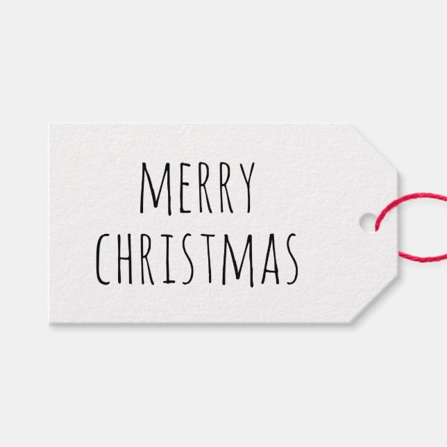 God Jul | Minimalistisk snygg julpresent Presentetikett (Framsidan (Horisontell))