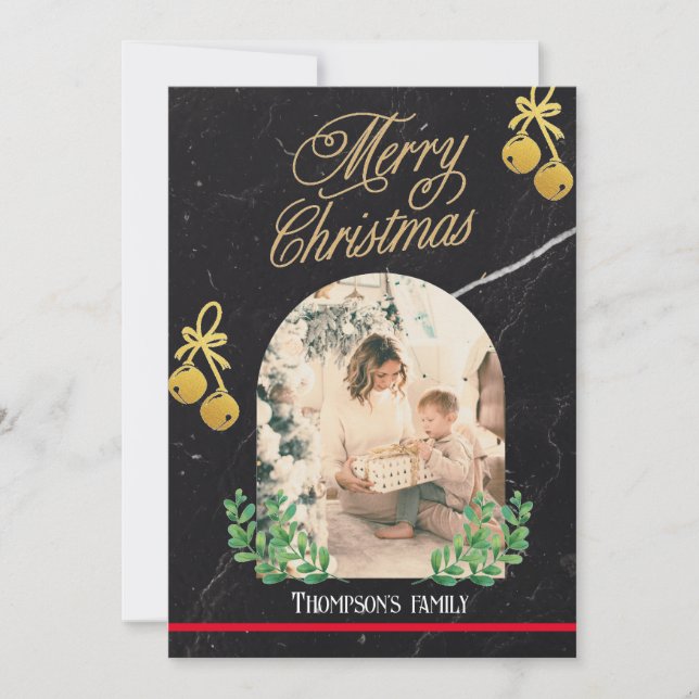 God jul - minimalistiskt ljusbågfoto julkort (Framsida)