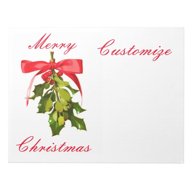 God jul mistletoe anteckningsblock (Framsida)