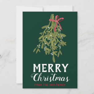 GOD JUL Mistletoe Botanical Handmade Custo Kort