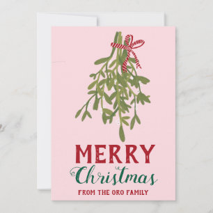 GOD JUL Mistletoe Botanical Handmade Custo Kort
