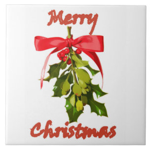 god jul mistletoe kakelplatta