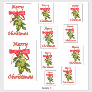 god jul mistletoe klistermärken