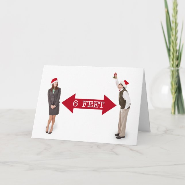 God jul Mistletoe People Coronavirus Humor Kort (Framsida)