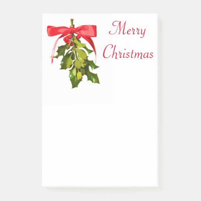 God jul mistletoe post-it block (Framsida)