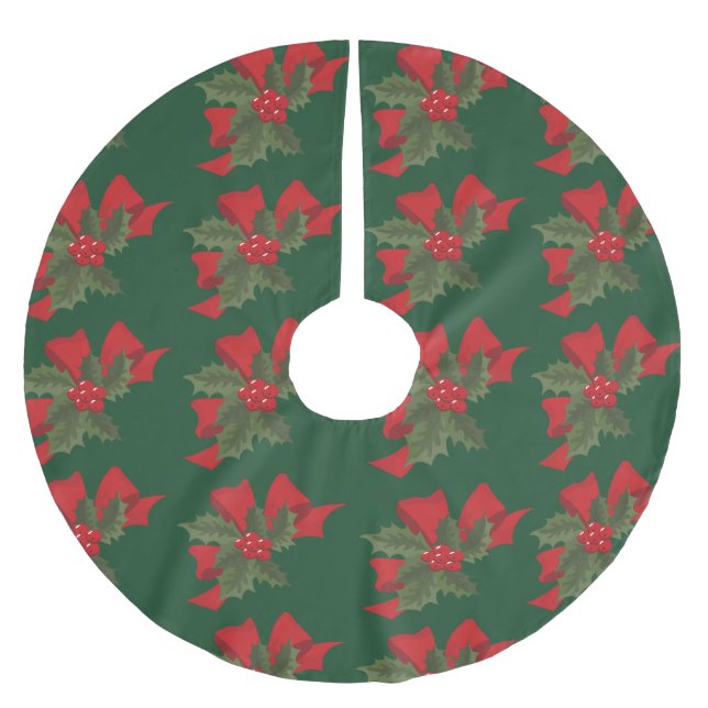 God jul Mistletoe Red Flower Julgransmatta Borstad Polyester (Framsidan)