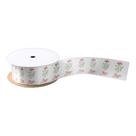 god jul Mistletoe Satin Ribbon