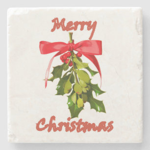 god jul mistletoe underlägg sten