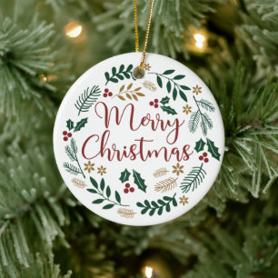God jul Mistletofrand Julgransprydnad Keramik