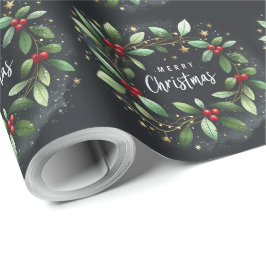 God jul Mistletofrand Presentpapper