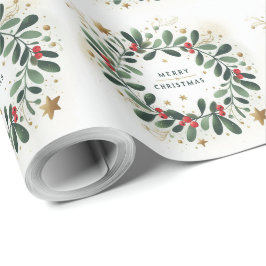 God jul Mistletofrand Presentpapper