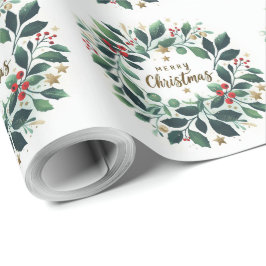 God jul Mistletofrand Presentpapper