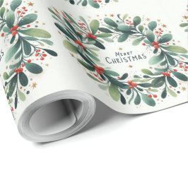God jul Mistletofrand Presentpapper