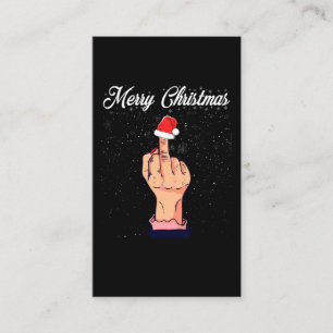god jul Mitten Finger Rude Julafton Ugly Visitkort