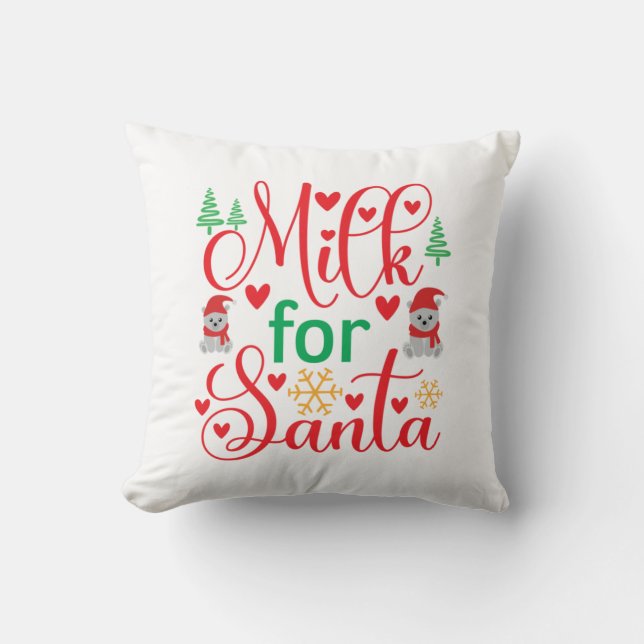 God jul Mjölk för tomten Kudde (Framsida)