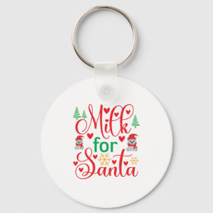 God jul Mjölk för tomten Nyckelring