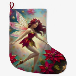God Jul-mjölksamling - Auburn Hair Stor Julstrumpa