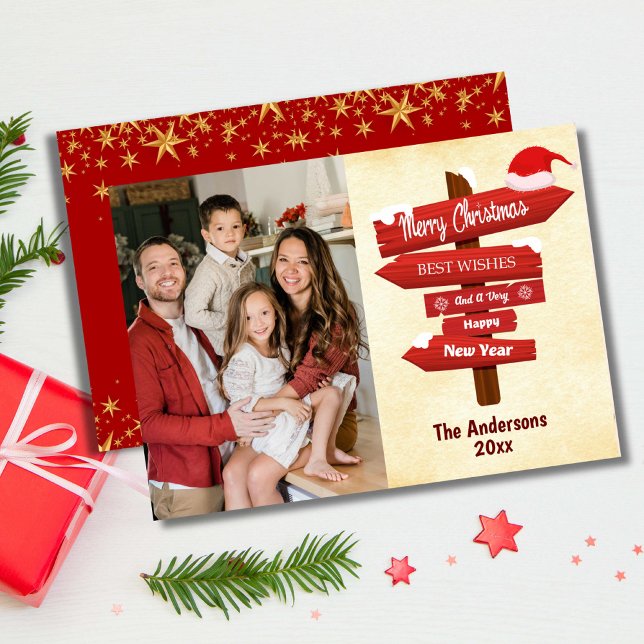 God jul modern 1-familjens foto söt enkelt julkort (Skapare uppladdad)