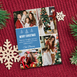 God jul modern 4-familjens foto söt enkelt julkort