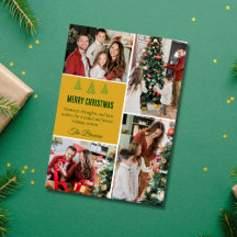 God jul modern 4-familjens foto söt enkelt