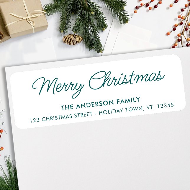 God jul Modern Anpassningsbar Returadress Returadress Etikett (Skapare uppladdad)