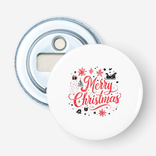 God jul Modern design Röd och vit Flasköppnare