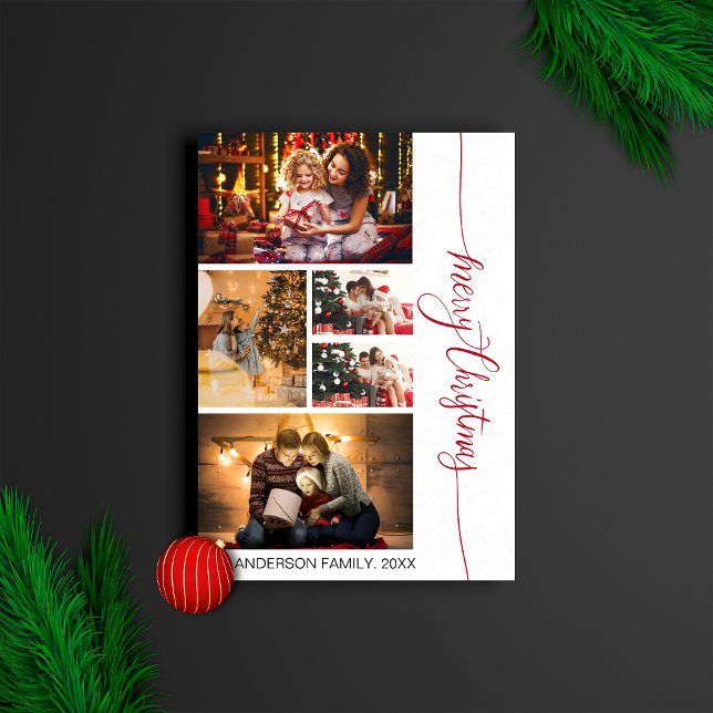God jul Modern Elegant-familjfoto Inbjudningar (Skapare uppladdad)