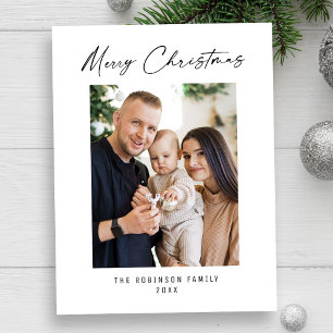 God jul Modern Elegant Snyggt Photo Helg Vykort