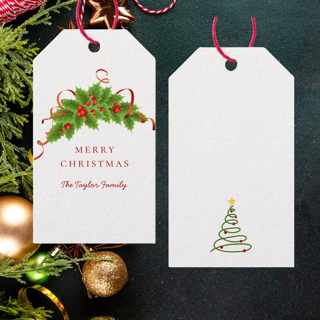 God Jul Modern Enkel Skript Kalligrafi Presentetikett (Skapare uppladdad)