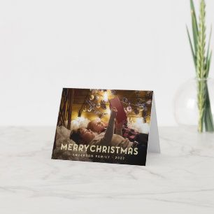God jul Modern enkel typografi Helgkort