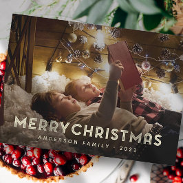 God jul Modern enkel typografi Julkort