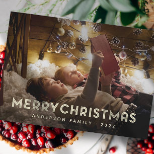 God jul Modern enkel typografi Julkort