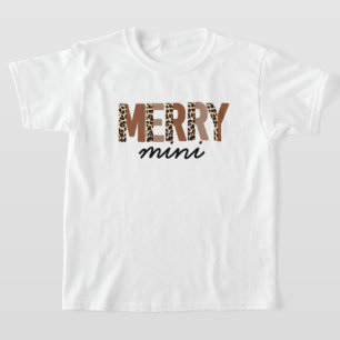 "God jul" Modern Färg Block Leopard Boho T Shirt